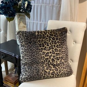 Safavieh Faux Black Leopard Pillow
